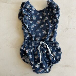 Jamie Kay Navy Floral Baby Outfit